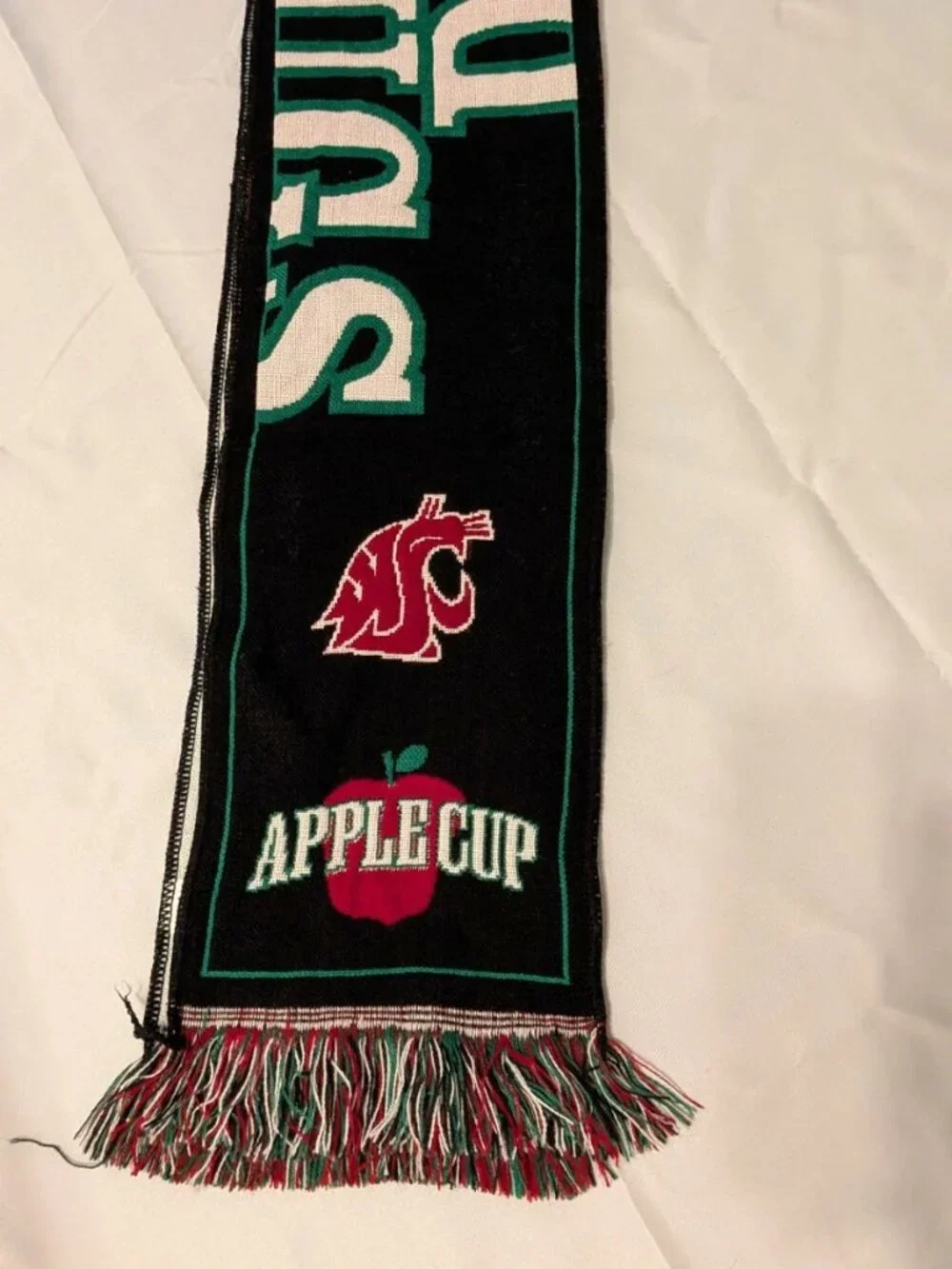 Washington State Apple Cup Scarf WSU Cougars Washington Huskies Double Sided